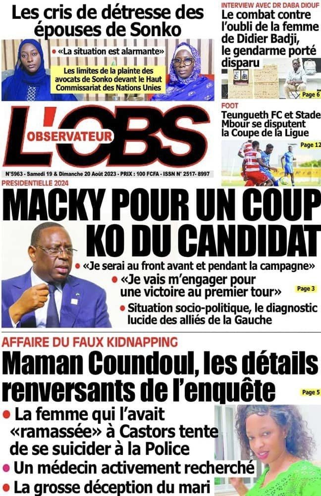 1 les épouses dOusmane Sonko à la UNE des quotidiens du