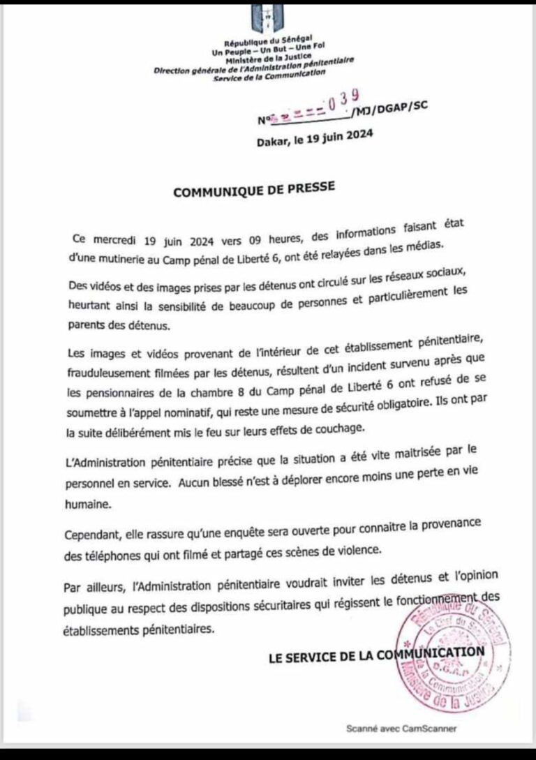 Mutinerie Au Camp P Nal L Administration P Nitentiaire Annonce Une